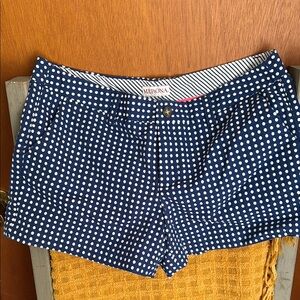 Merona Blue and White Bermudas Classic Summer Style